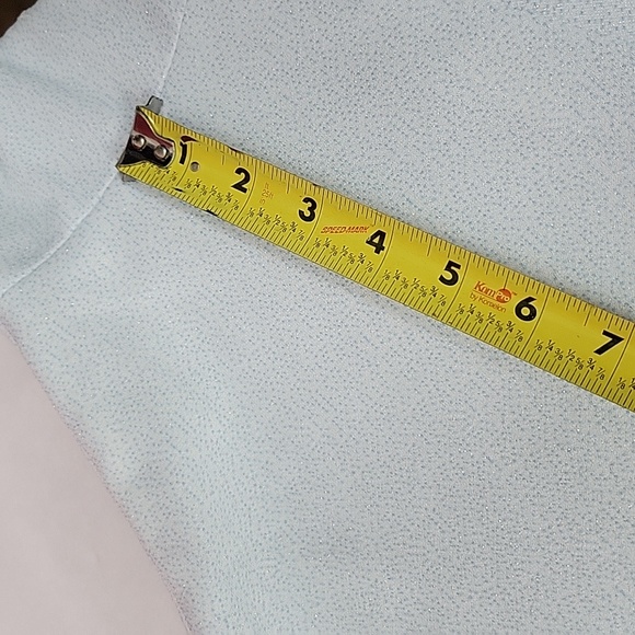 Vintage Hand Made Sleeveless Blue Sparkle Maxi Dress  Size- Length 58" Waist 27 - Picture 11 of 14